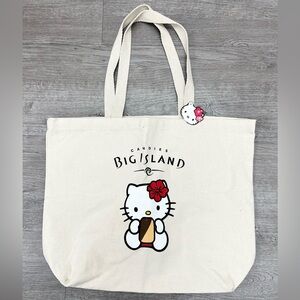 Candie's Big Island Hello Kitty Canvas Tote Bag - White